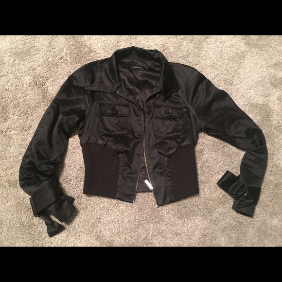 Bebe satin bomber jacket