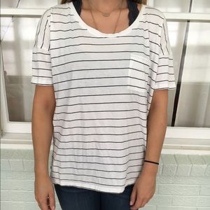 Striped Boyfriend Pocket T-Shirt
