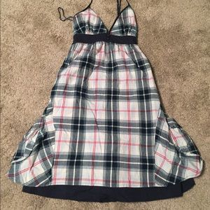 Billabong cotton plaid sun dress with pockets