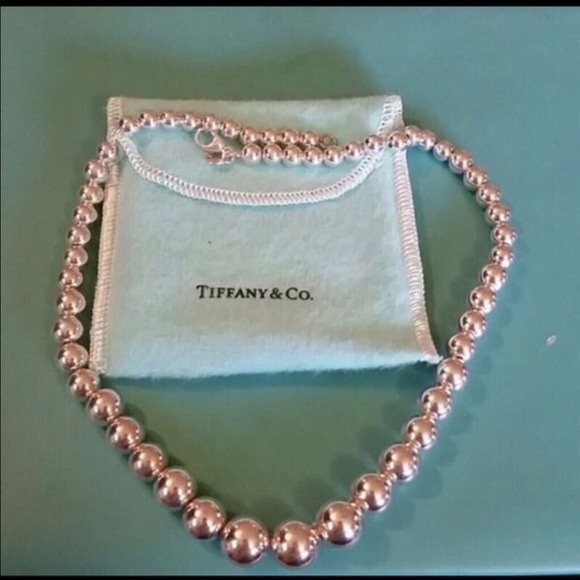 Tiffany & Co. sterling Silver Beaded Necklace