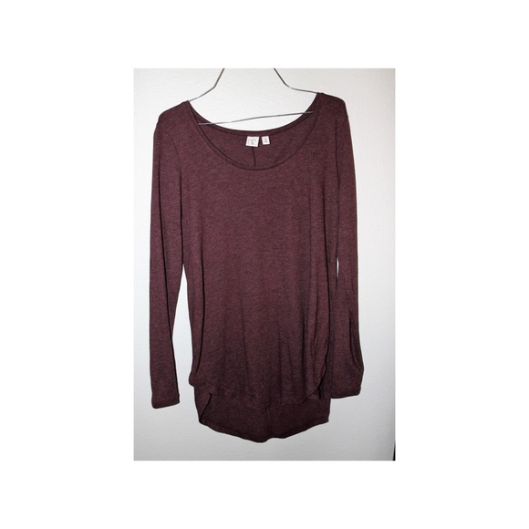 NORDSTROMS BRASS PLUM BURGUNDY TEE