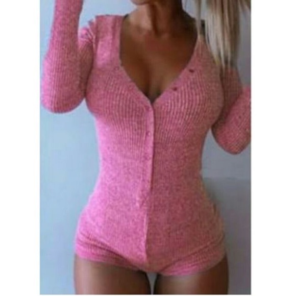 Sexy Pink Romper - Picture 2 of 3