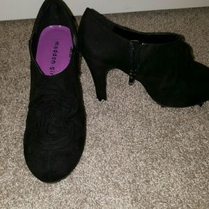 Black suede Madden Girl booties