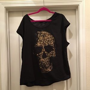Gold Skull Torrid Top Plus Size Size 4