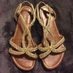 Girls gold sandals