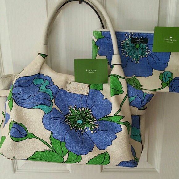 Kate Spade Morning Glory Handbag and Pouch