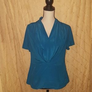San Andre Teal blouse size 10