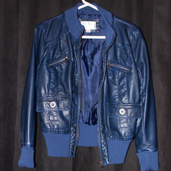 Blue Leather Jacket