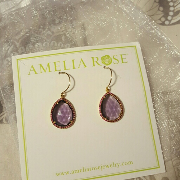 Purple Amelia Rose earrings