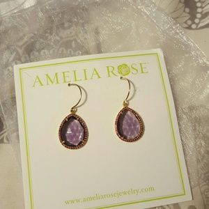 Purple Amelia Rose earrings