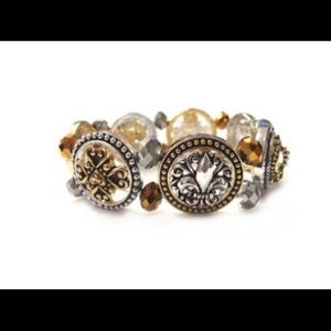 Crowns and Crosses in silver with crystals accents