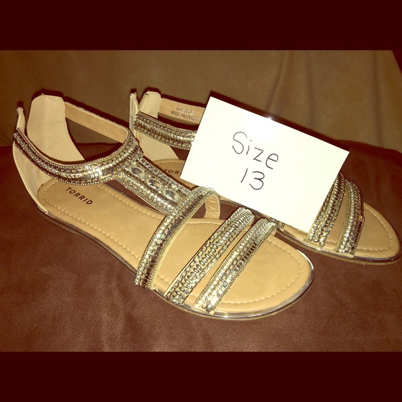 Torrid flat sandals. Never worn.