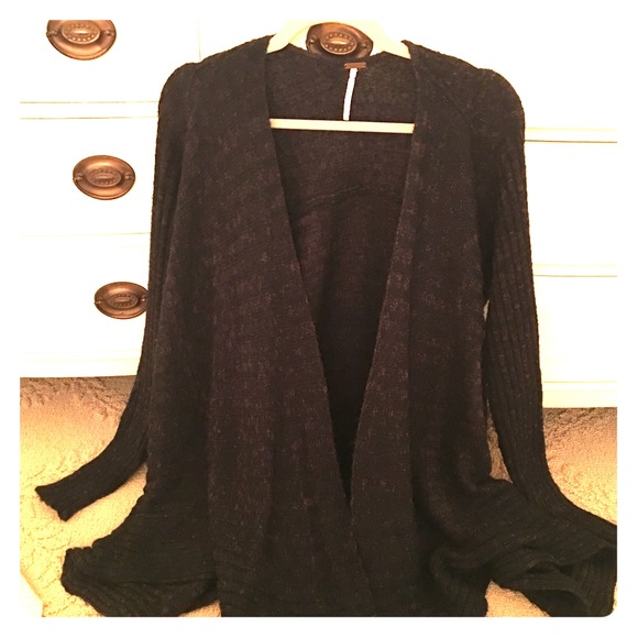 Free People navy blue open cardigan