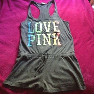 Pink brand racerback lounge romper