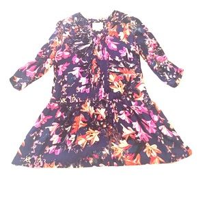 Anthropologie Maeve Navy Floral Dress Size Small
