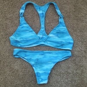 Stone Fox Swim blue Loni Top  S