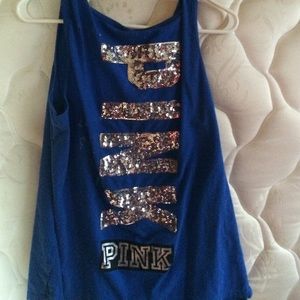 Blue bling vs pink tank