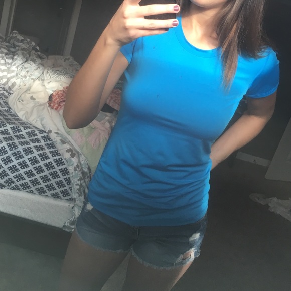 Bright blue under amour tshirt