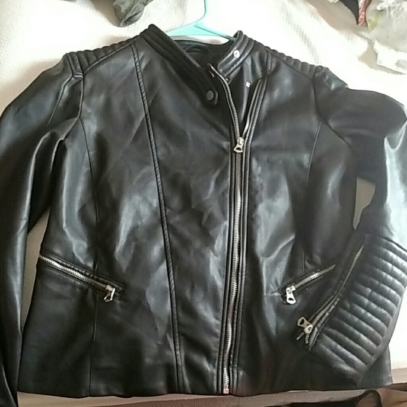 H&M Asymmetrical Zip Moto Like-Leather Jacket