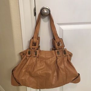 Jessica Simpson camel colored bag.