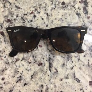 Rayban tortoiseshell polarized wayfarer