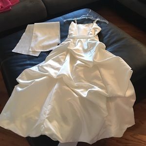Junior bridesmaid dress, satin