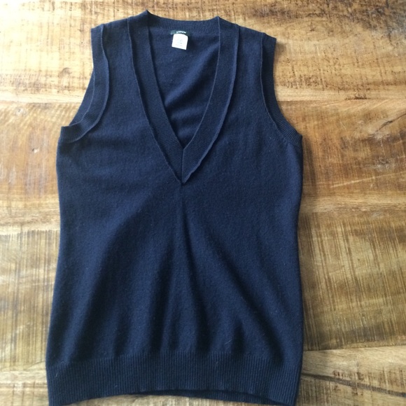 J. Crew Navy Wool Sweater Vest