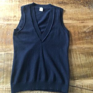 J. Crew Navy Wool Sweater Vest