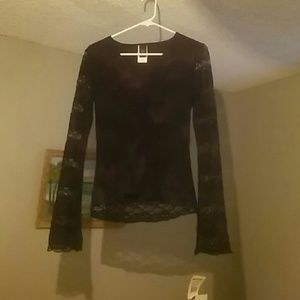 Lace black dressy shirt