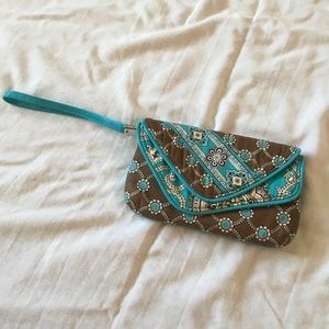 Vera Bradley Wristlet in Totally Turq