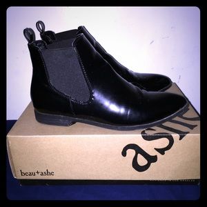 Patent Leather Chelsea Boots