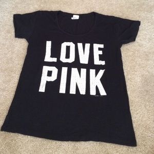 VS PINK jeweled "Love Pink" tee