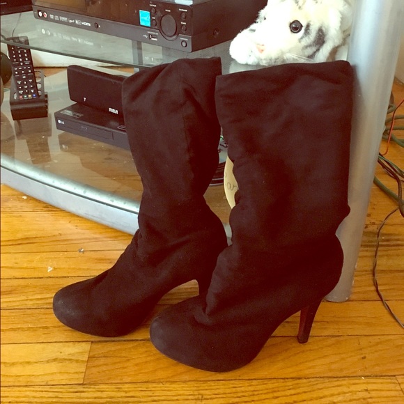 Suede 3inch heel boots
