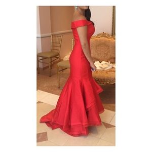 Bright red Jovani dress, worn once.