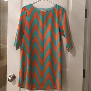 Everly chevron shift dress