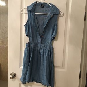 Denim cut-out dress