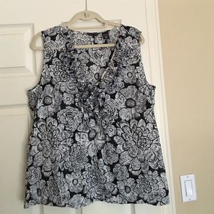 Ruffle neck tank