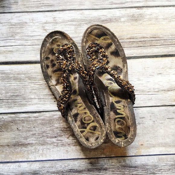 🚫 NFS 🚫 Sam Edelman Beaded Platform Wedges ✨ - Picture 2 of 4