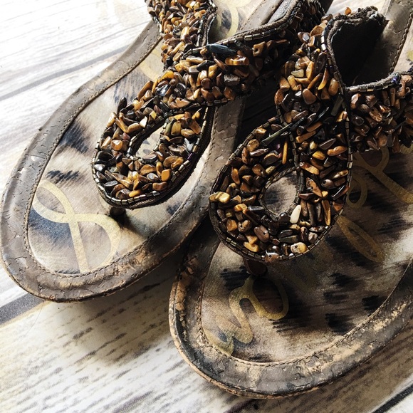 🚫 NFS 🚫 Sam Edelman Beaded Platform Wedges ✨ - Picture 4 of 4