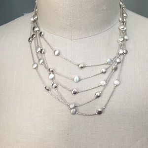 Stella and dot multi tear 925 Sterling necklace