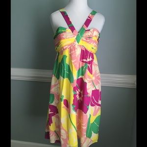 Beautiful Shoshanna Silk Crepe Halter Dress