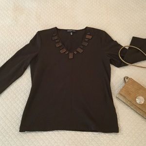 Jones New York Signature Brown Top