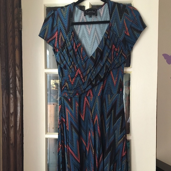 Leota sweetheart chevron dress