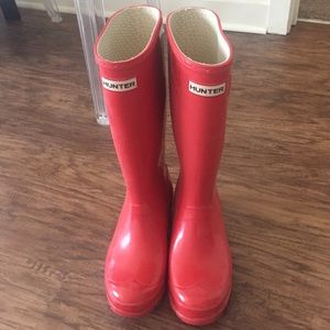 Red Hunter Boots Kids 5