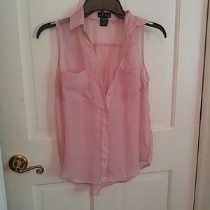 Button up sleeveless blouse