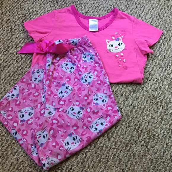 Girls Kitty Pajamas