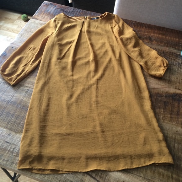 H&M mustard yellow dress