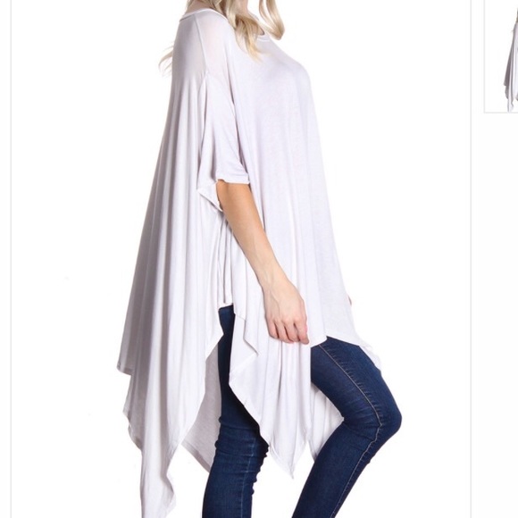 Bundle 2 light grey shark bite hem Piko tunic - Picture 2 of 3