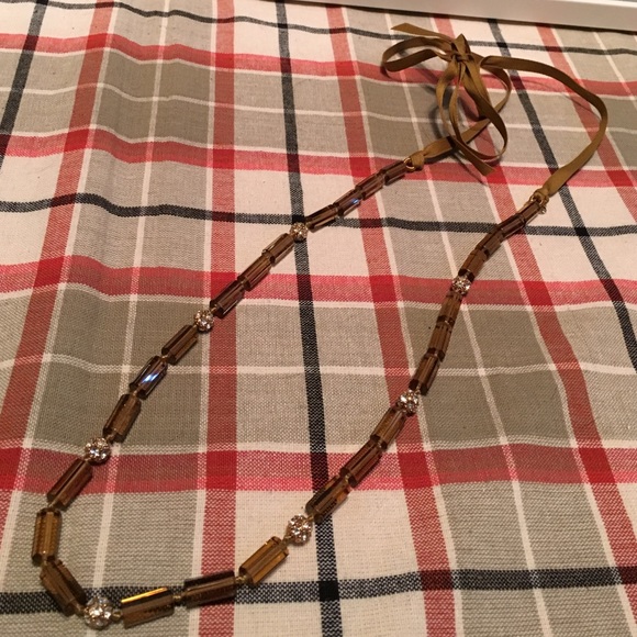 J. Crew gold sparkle necklace with adjustable back