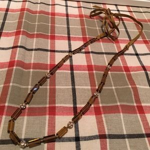 J. Crew gold sparkle necklace with adjustable back